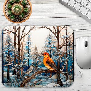 NEW! Stained Glass Bird Sublimated Mouse Pad, Final Price!